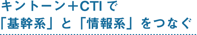 キントーン＋CTIで「基幹系」と「情報系」をつなぐ